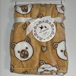Teddy Bear  Adirondack Berkshire security Blanket throw Baby Girl Boy 30X40